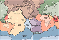 tectonic plate map
